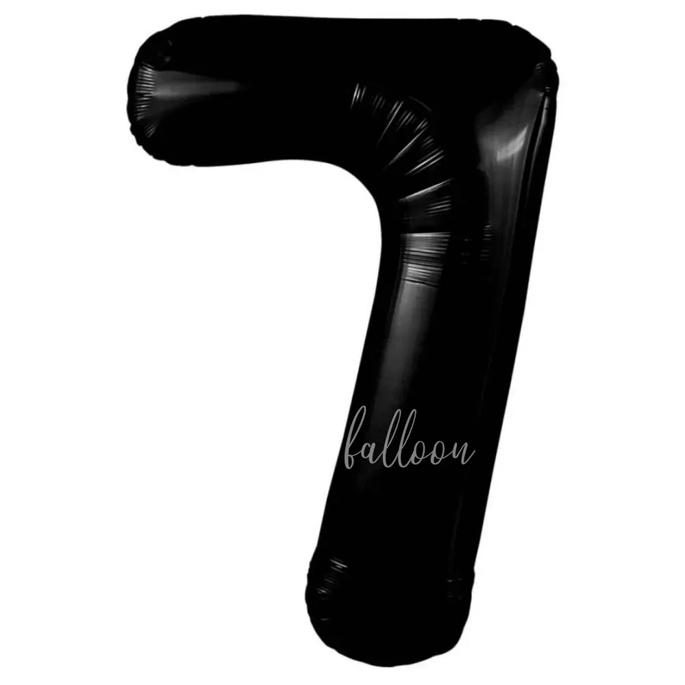 40" Foil numbers 7 Black 