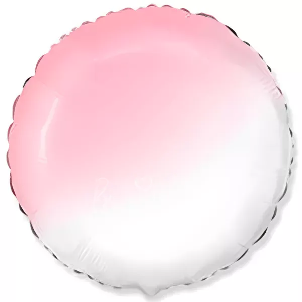18" Helium foil balloon Pink & White gradient