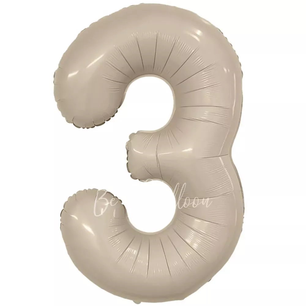 40" Foil numbers 3 Mystic Cream