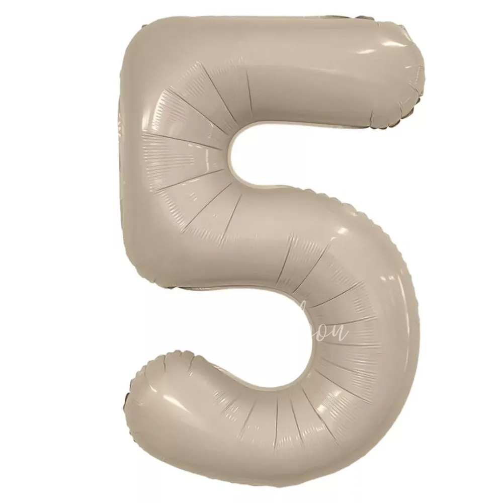 40" Foil numbers 5 Mystic Cream