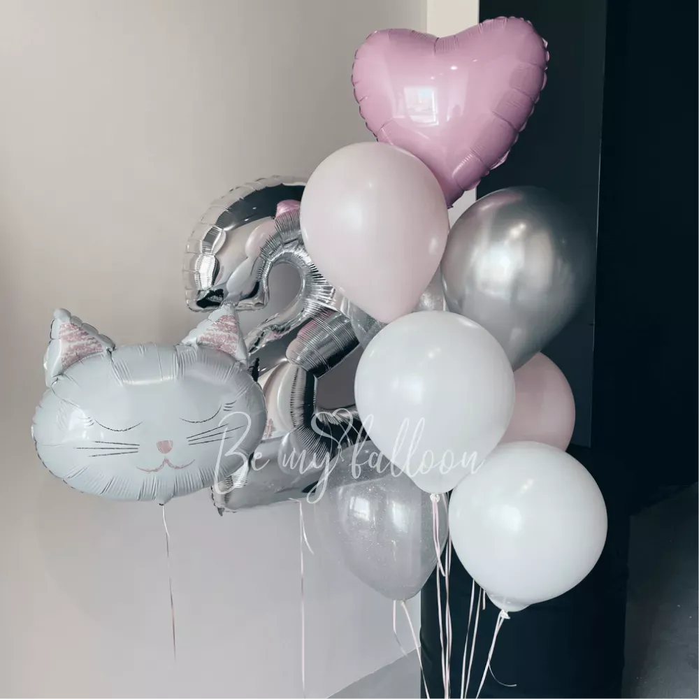 2 Year Old Balloon Bouquet For Girl
