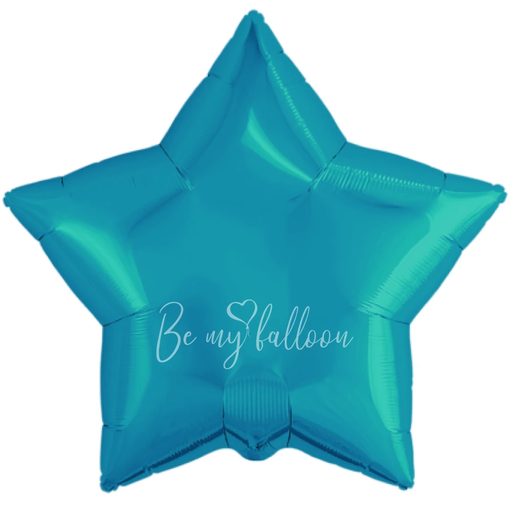 19" Helium foil gloss Turquoise Star balloon