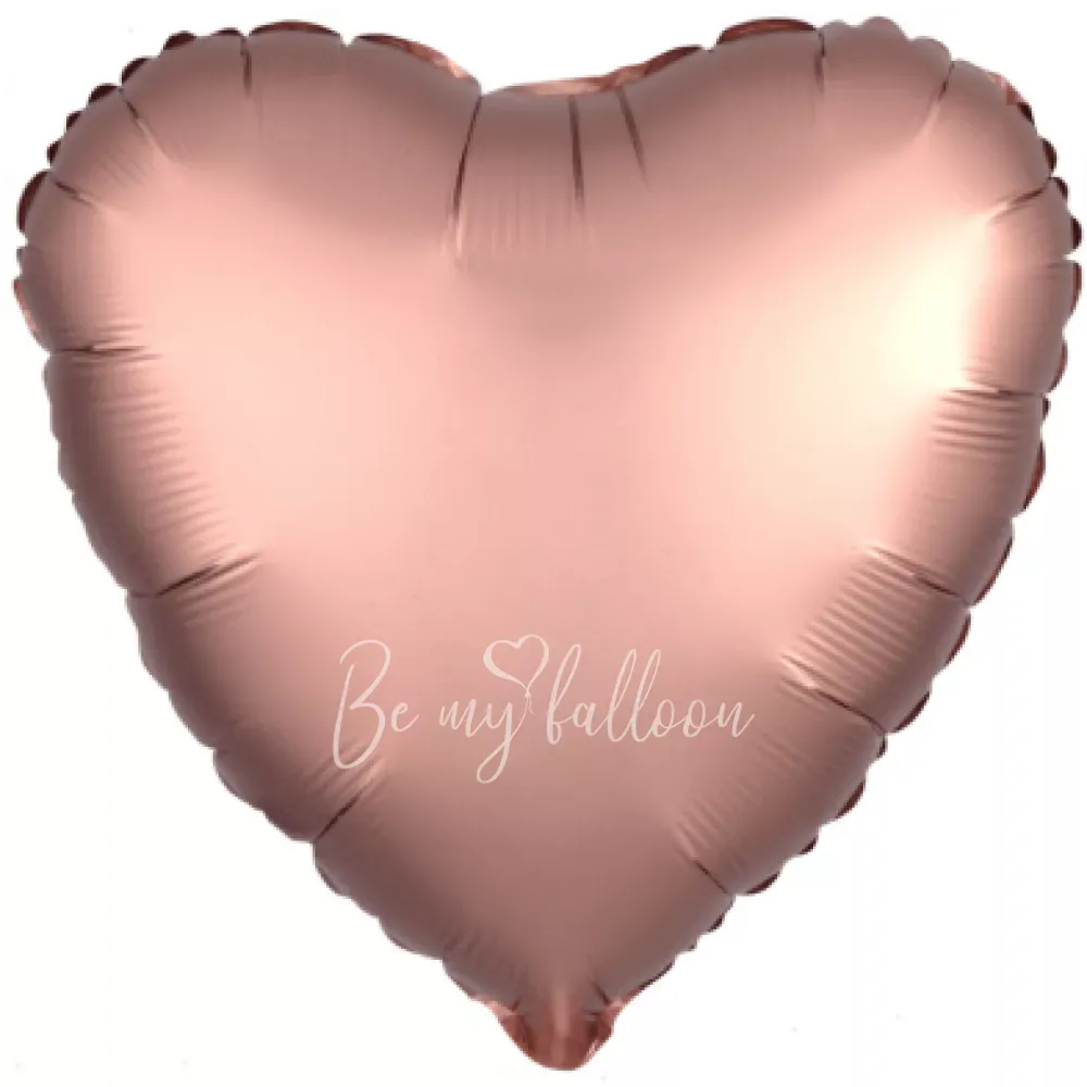 30" Helium foil gloss Rose gold Heart balloon
