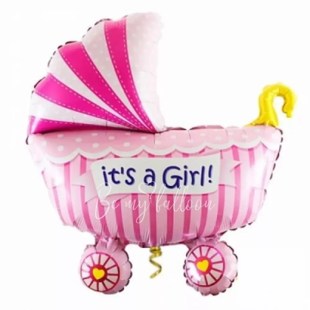 36" Helium foil Baby buggy girl balloon
