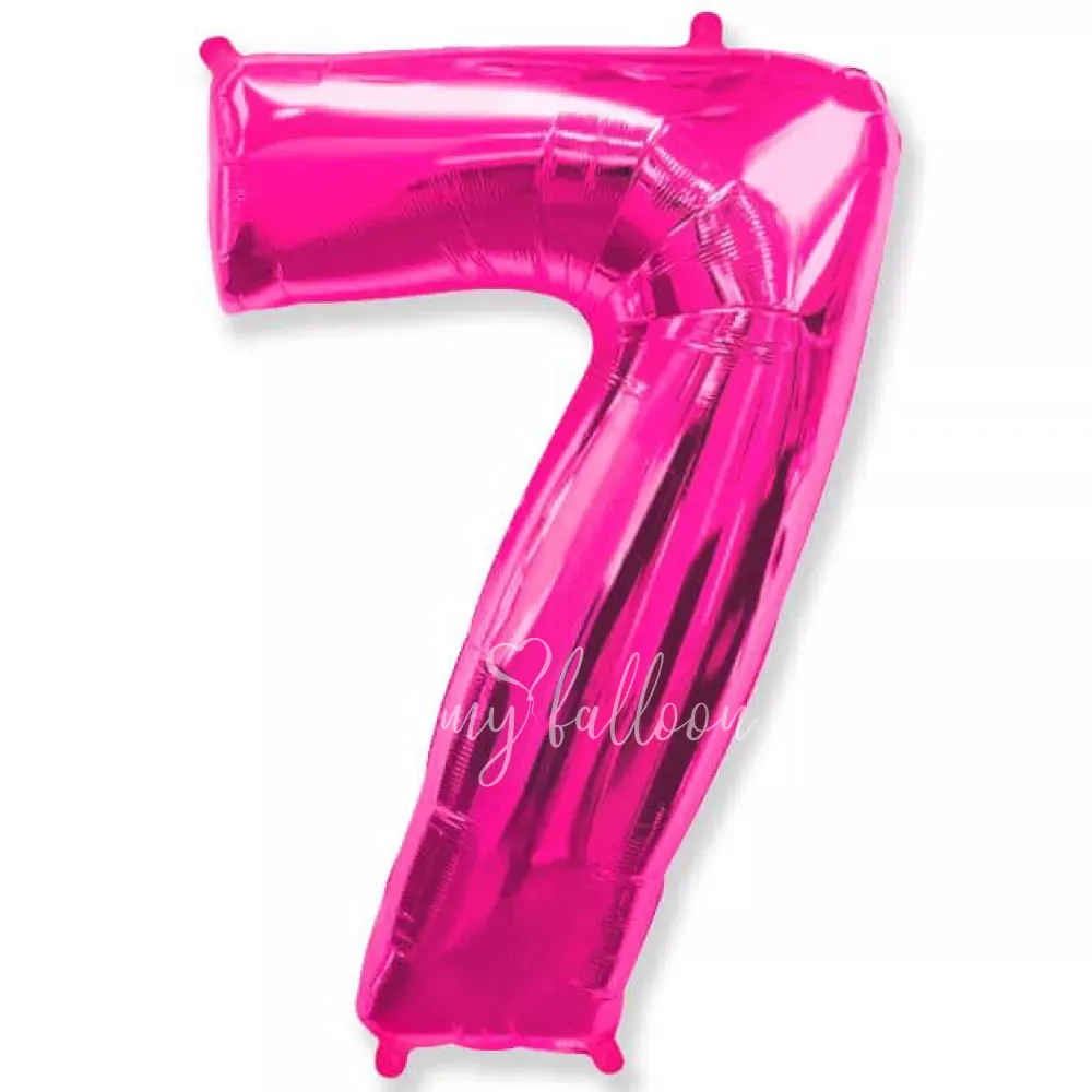 40" Helium foil gloss Pink Number 7 balloon