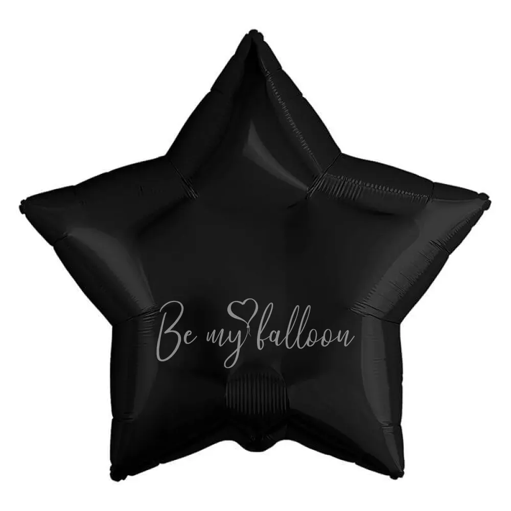 19" Helium foil gloss Black star balloon