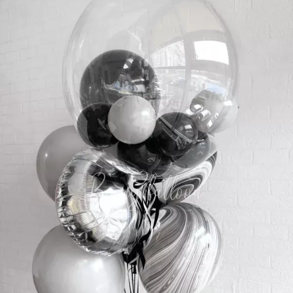 Monochrome Helium Balloons Bouquet