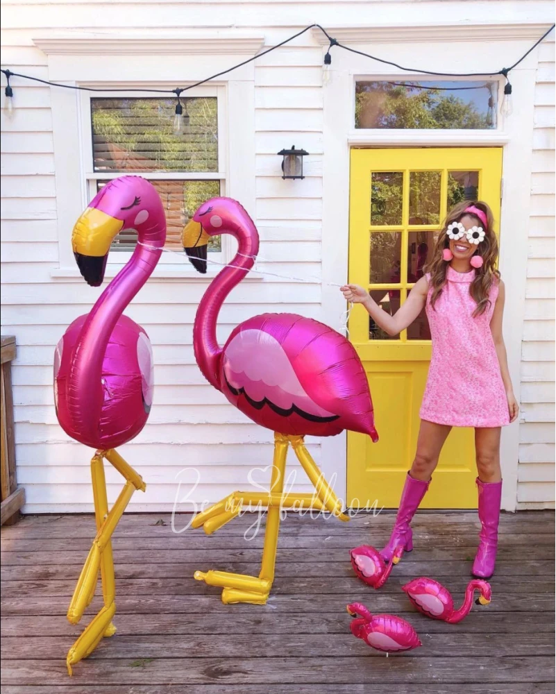 86x172cm Air-filled foil Flamingo air walker balloon