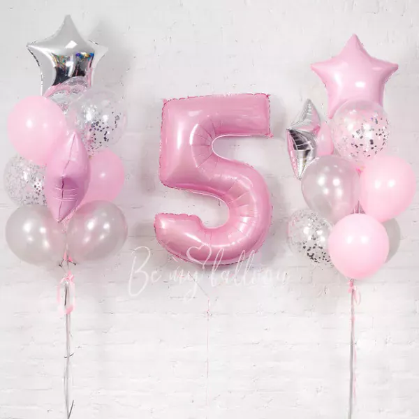 Happy 5th Birthday balloon bouquet