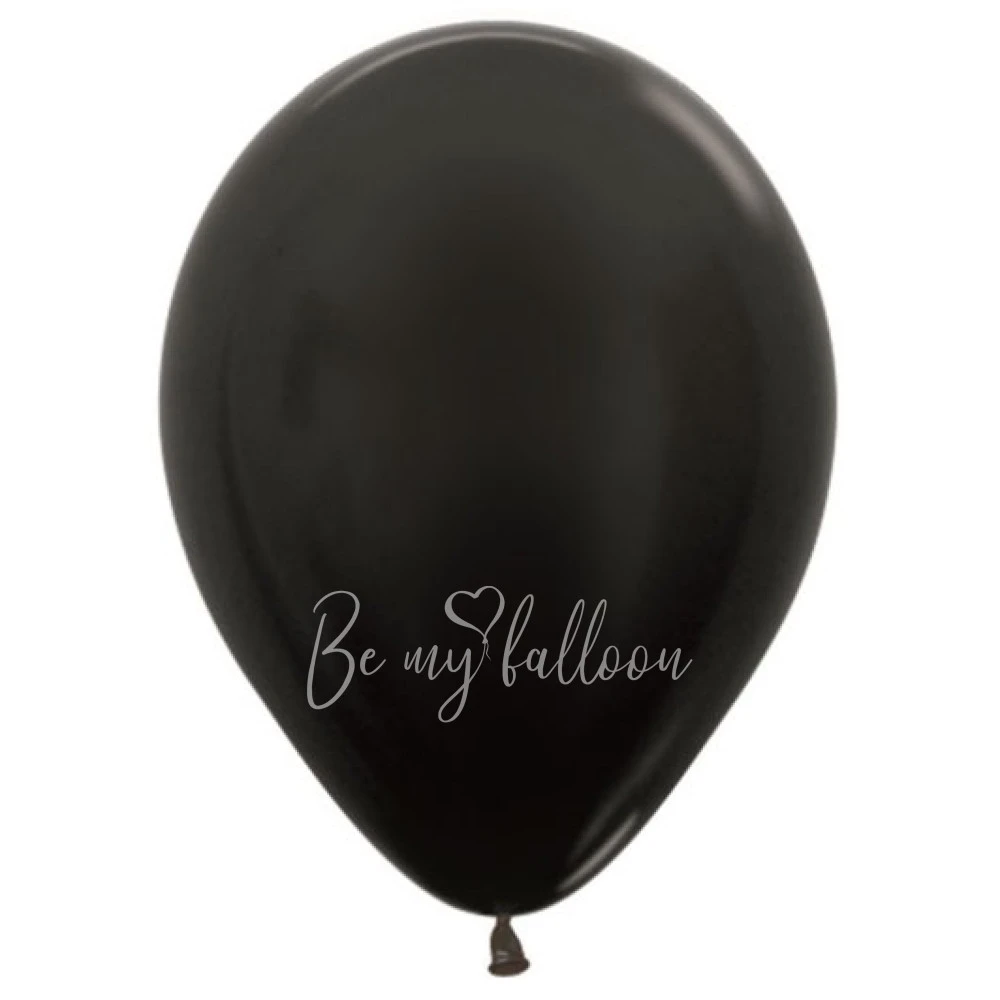 12" Helium metallic black 580 plain balloon