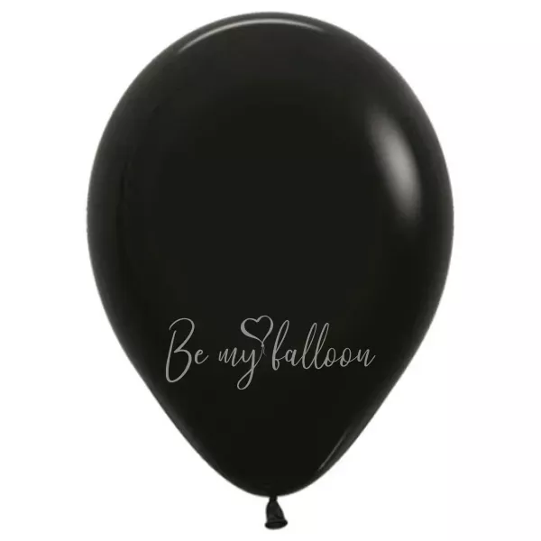 12" Helium fashion black 080 plain balloon