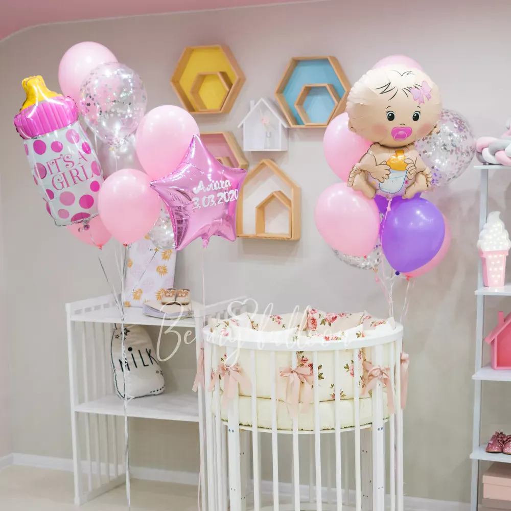 Thank you for a daughter with a bottle of milk! Balloon bouquet