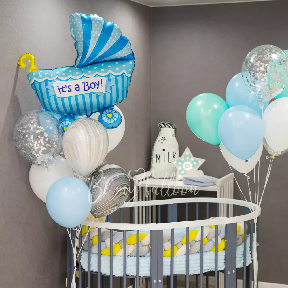 36" Helium foil Baby buggy boy balloon