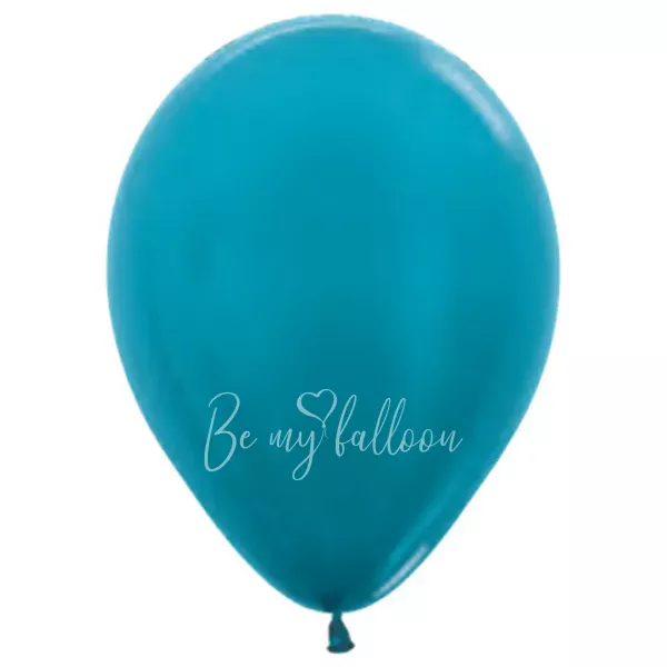12" Helium metallic caribbean blue 538 plain balloon