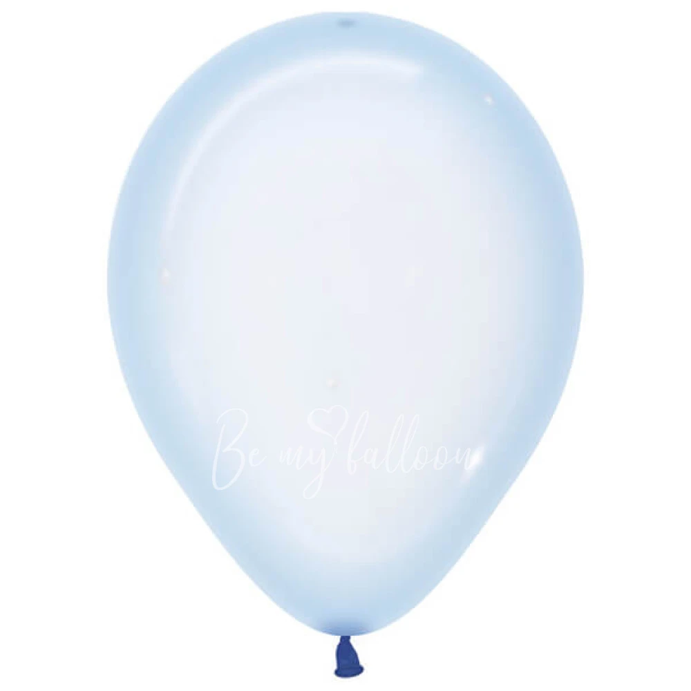 12" Helium crystal blue 339 plain balloon
