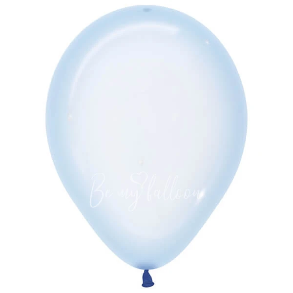 12" Helium crystal blue 339 plain balloon