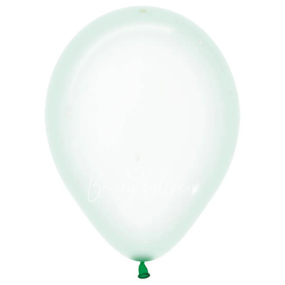 12" Helium crystal green 331 plain balloon