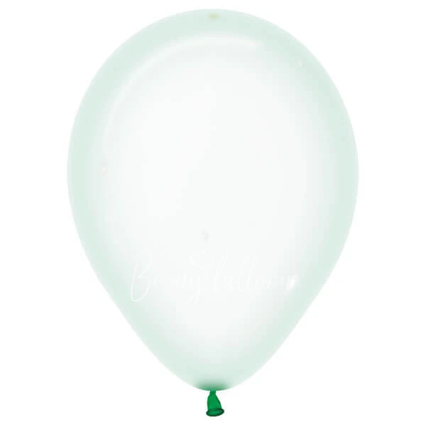 12" Helium crystal green 331 plain balloon