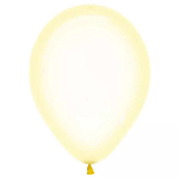 12" Helium crystal yellow 321 plain balloon