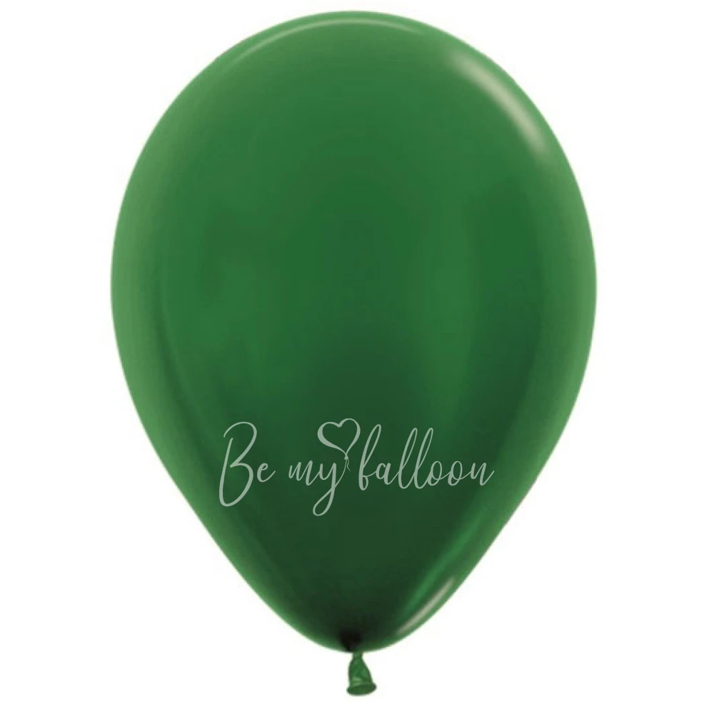 12" Helium metallic forest green 530 plain balloon
