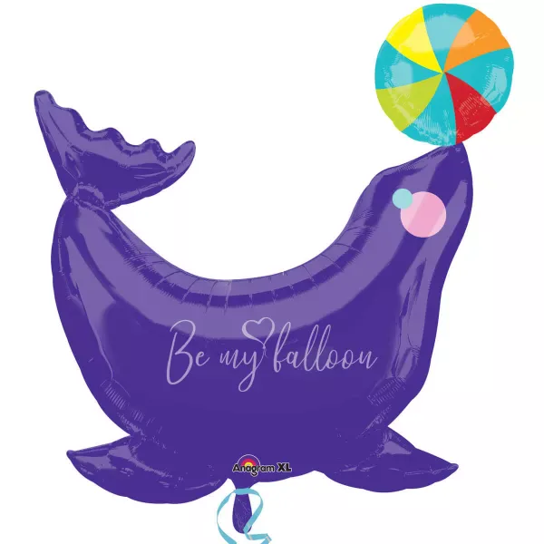 28x32" Шар из фольги Цирковой Морской Котик