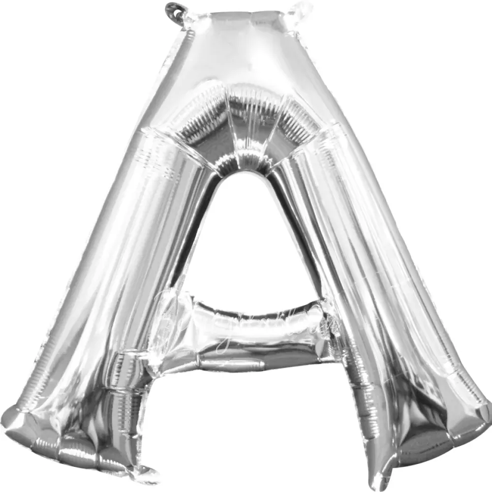 40" Шар из фольги Буква A серебряный глянец