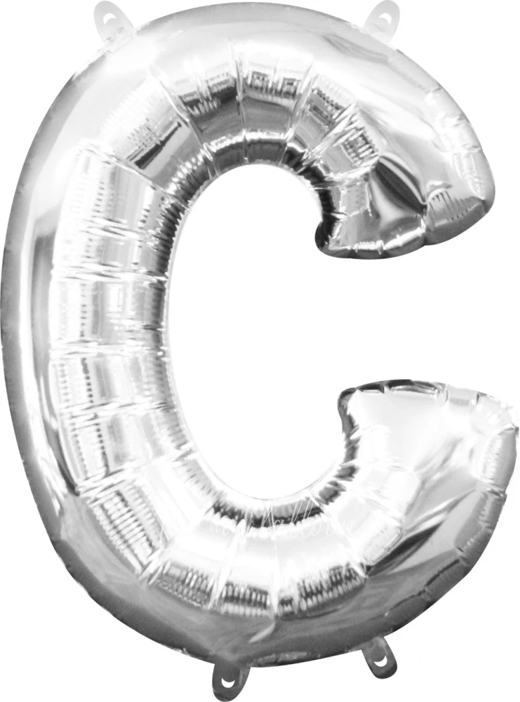 40" Шар из фольги Буква C серебряный глянец