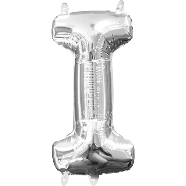 40" بالون هيليوم فويل حرف I اللون فضي لامع
