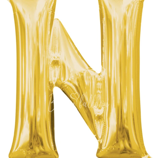 40" Шар из фольги Буква N золотой глянец
