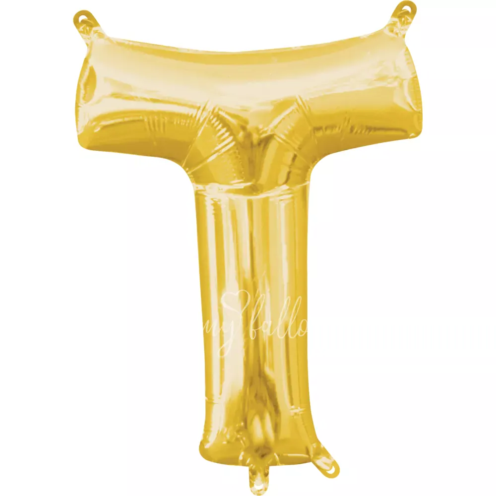 40" بالون هيليوم فويل حرف T اللون ذهبي لامع