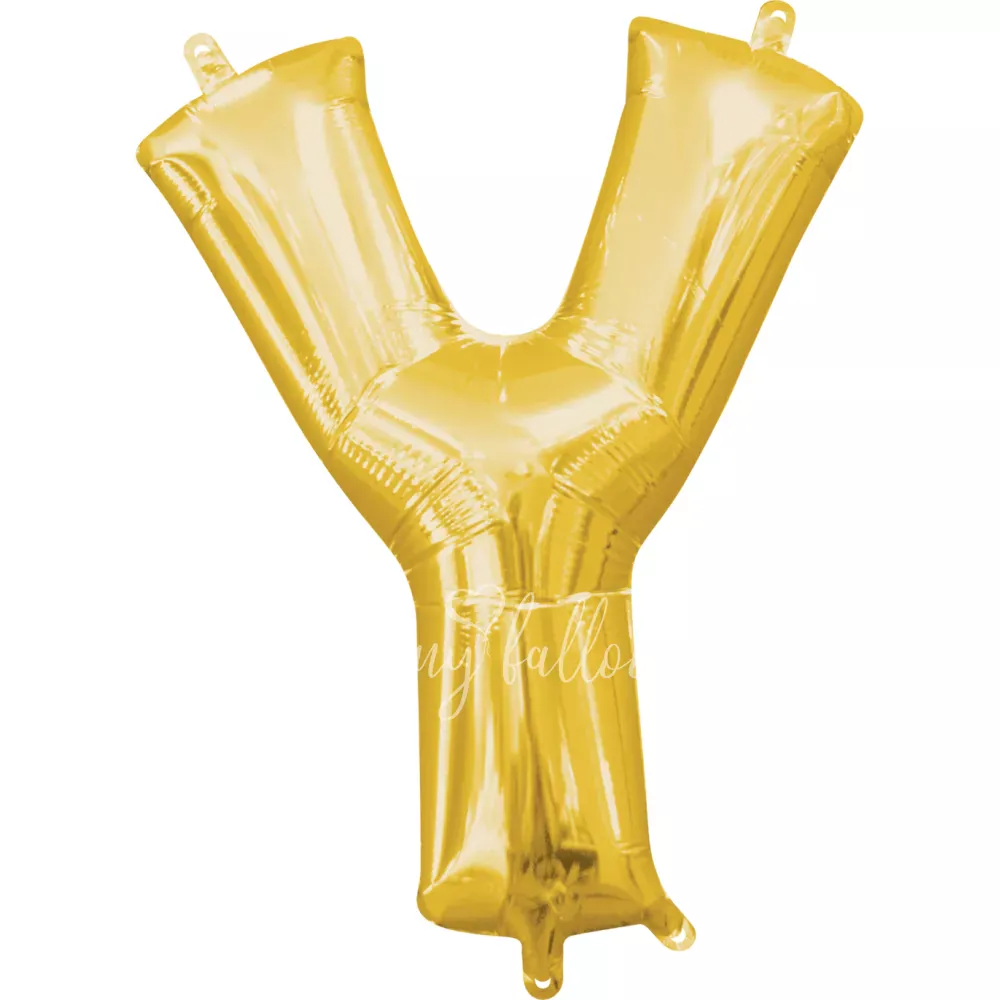 40" بالون هيليوم فويل حرف Y اللون ذهبي لامع