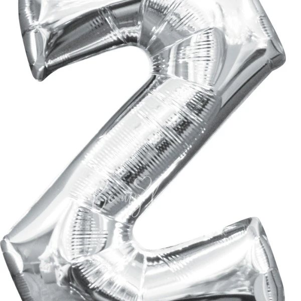 40" Helium foil gloss Silver Letter Z balloon