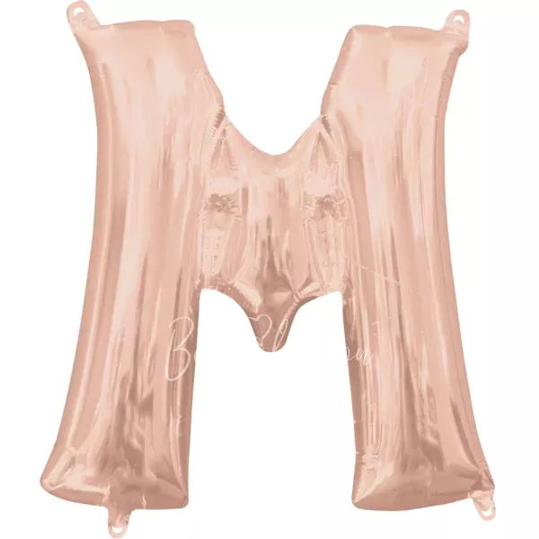 40" بالون هيليوم فويل حرف M اللون ذهبي روز لامع