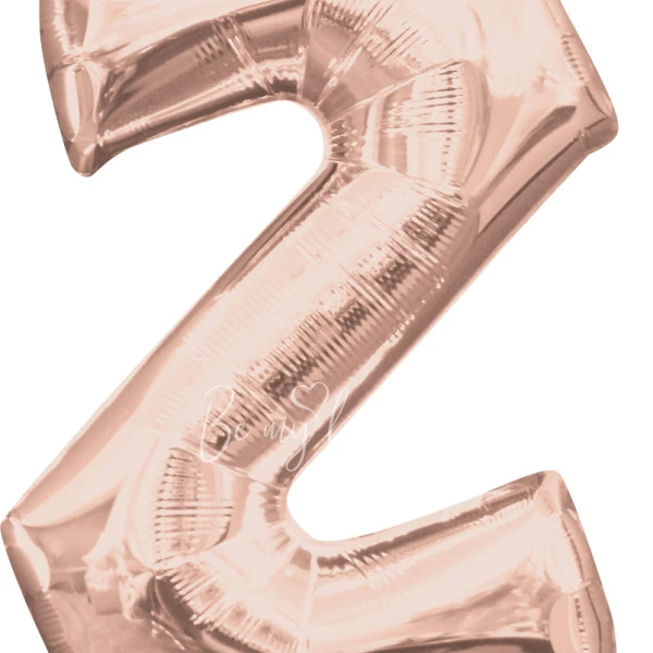 40" Helium foil gloss Rose gold Letter Z balloon