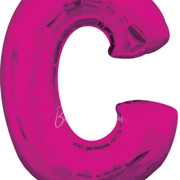 40" Helium foil gloss Fuchsia Letter C balloon