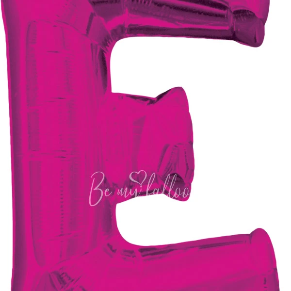 40" Helium foil gloss Fuchsia Letter E balloon