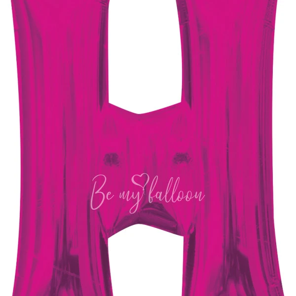 40" Helium foil gloss Fuchsia Letter H balloon