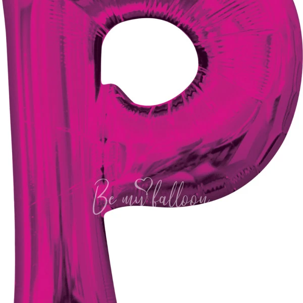40" Helium foil gloss Fuchsia Letter P balloon