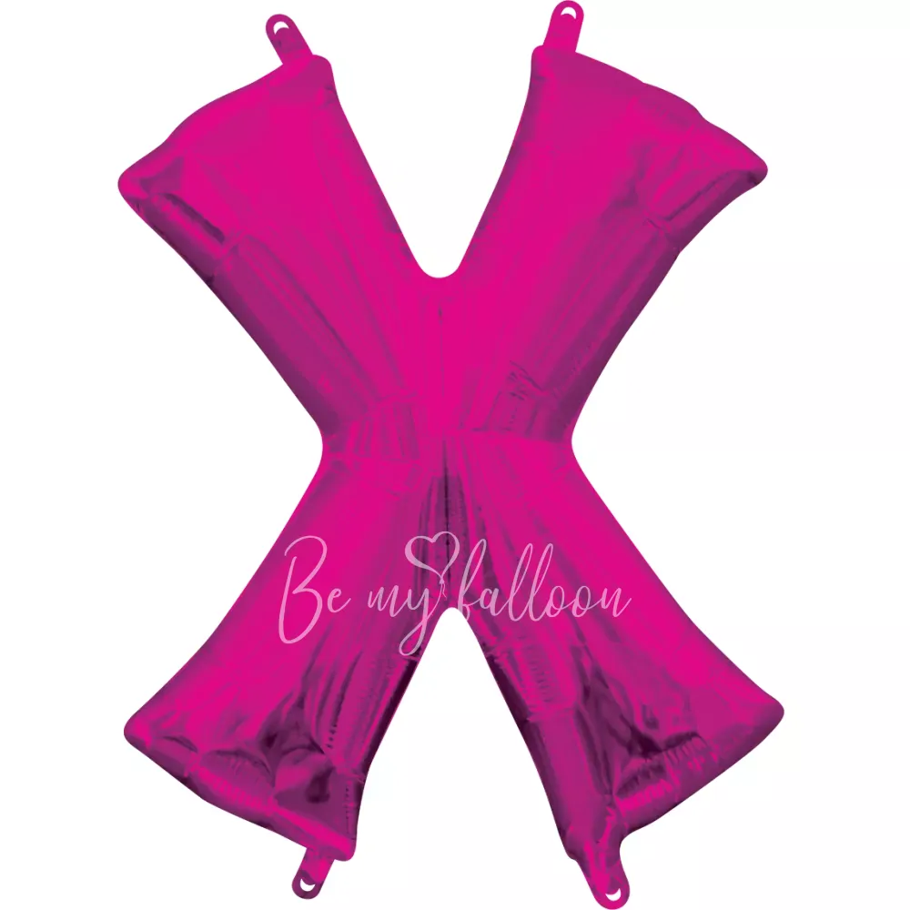 40" بالون هيليوم فويل حرف X اللون فوشيا لامع