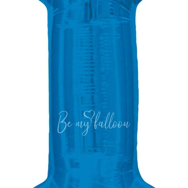 40" Helium foil gloss Blue Letter I balloon