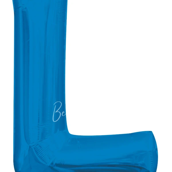 40" Helium foil gloss Blue Letter L balloon