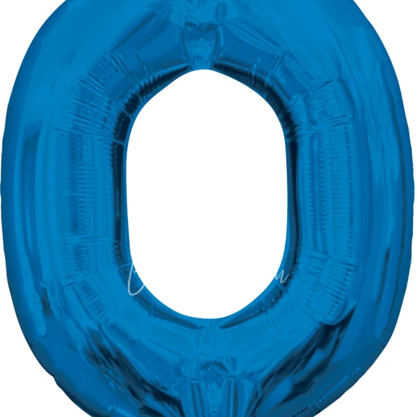 40" Helium foil gloss Blue Letter O balloon