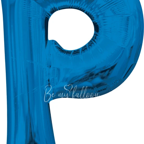 40" Helium foil gloss Blue Letter P balloon