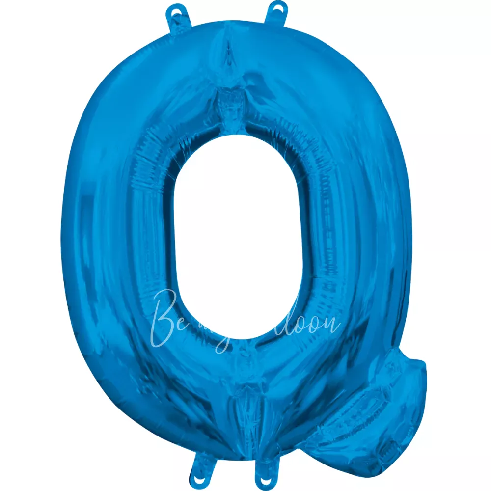 40" بالون هيليوم فويل حرف Q اللون أزرق لامع