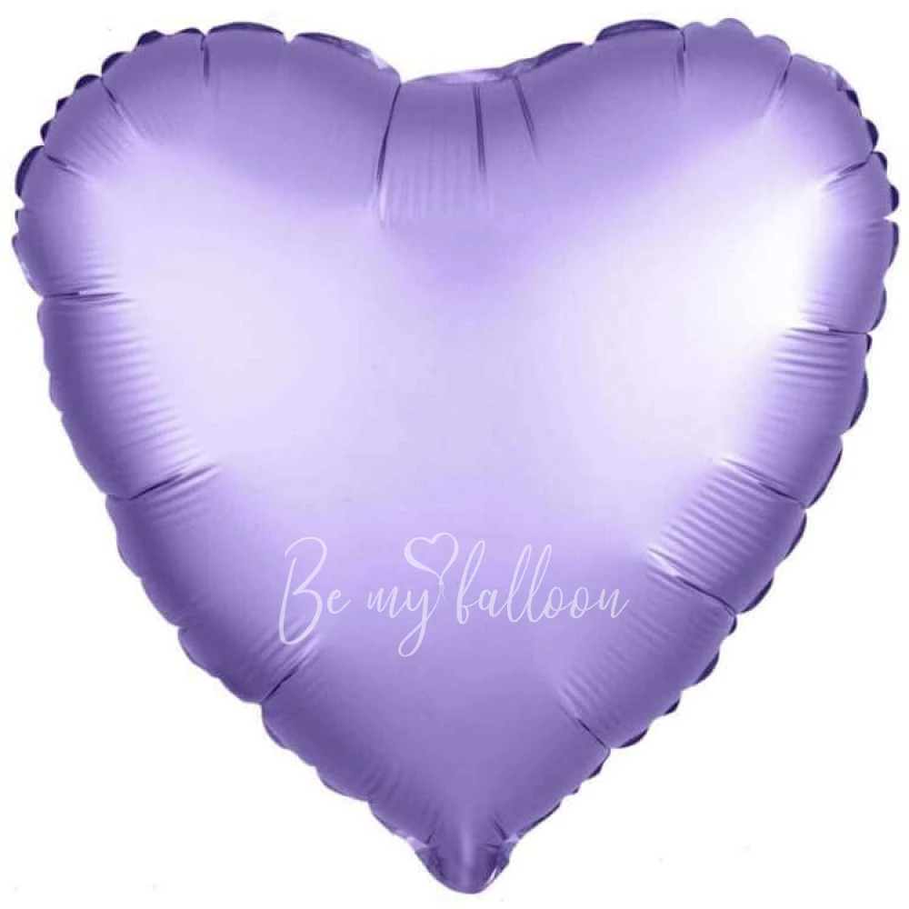 19" Helium foil satin Lilac Heart balloon