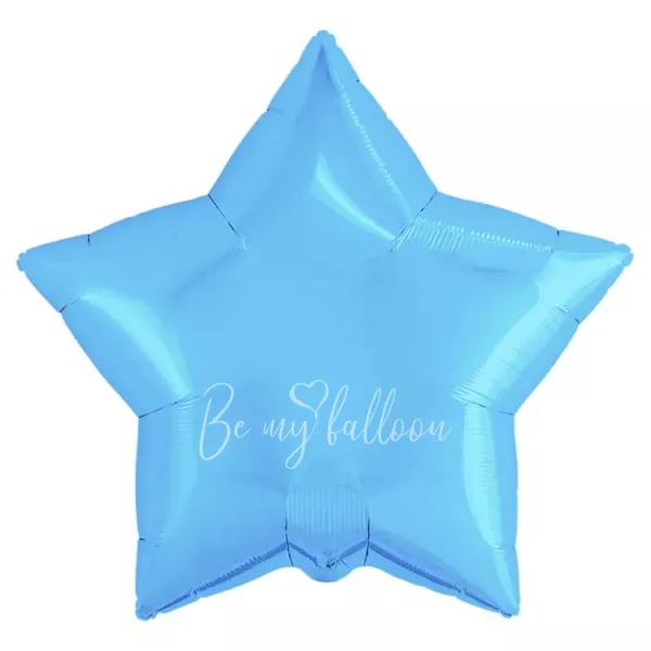 19" Helium foil gloss Cold Light blue Star balloon