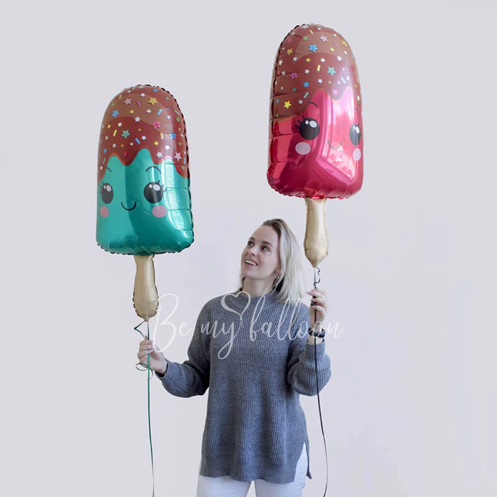 33" Helium foil Strawberry Popsicle balloon