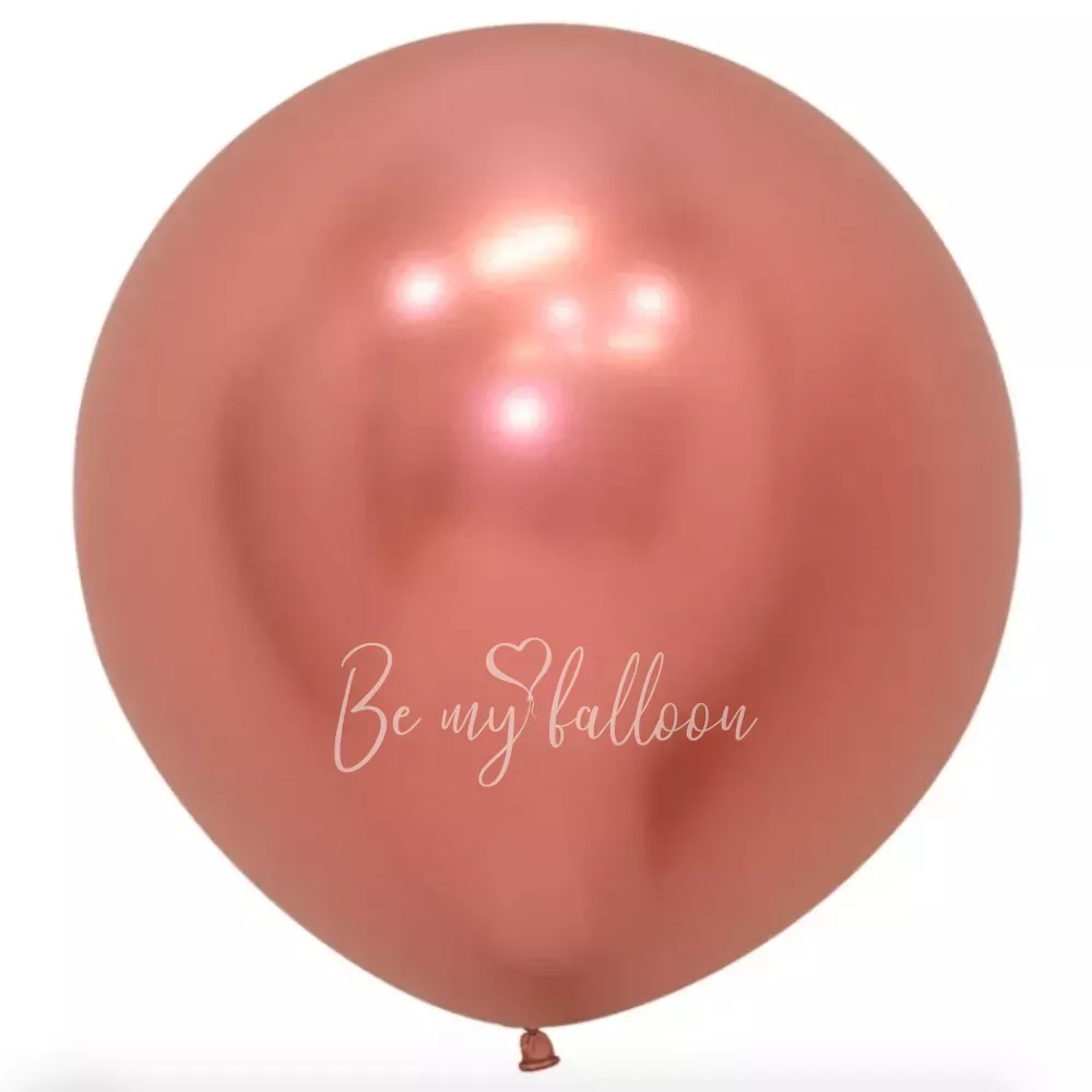 24" Helium chrome Rose Gold plain balloon