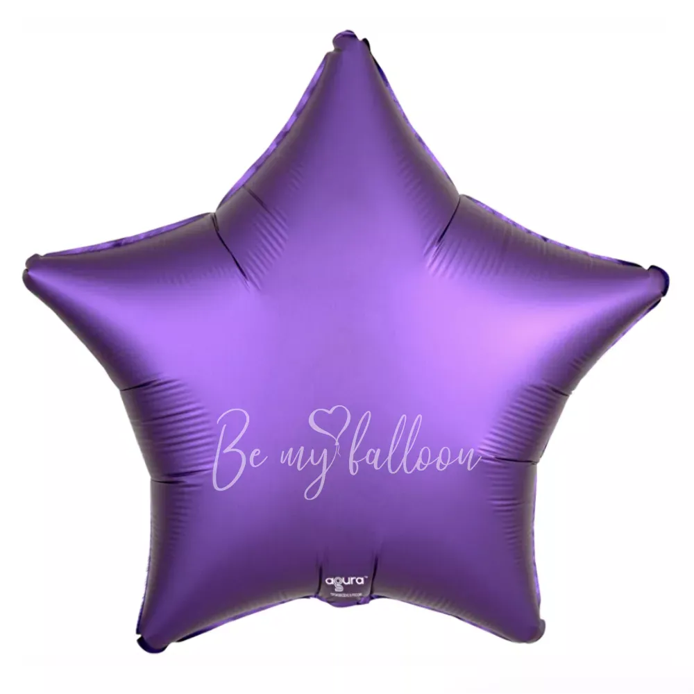 21" Helium foil satin Violet Star balloon