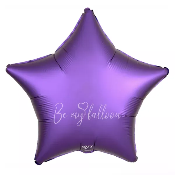 21" Helium foil satin Violet Star balloon